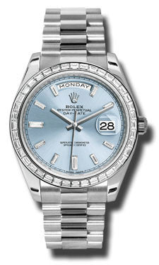 Rolex 228396TBR Day-Date 40 Platinum -Diamond Bezel