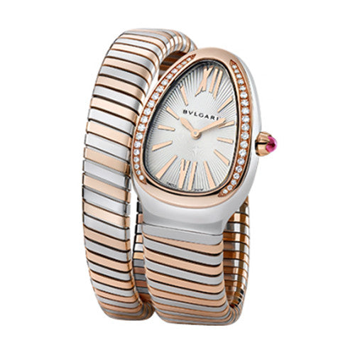 Serpenti Tubogas 35mm with Rose Gold and Diamonds