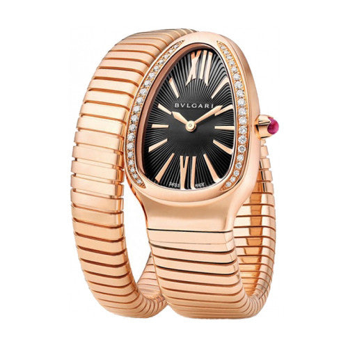 Serpenti Tubogas 35mm Rose Gold with Diamonds