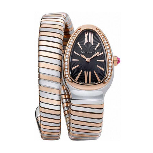 Serpenti Tubogas 35mm with Rose Gold and Diamonds